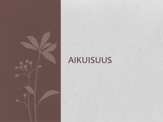 Aikuisuus