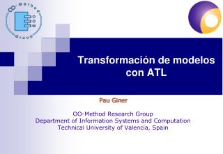 Transformación de modelos con ATL