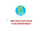 Wat leert jouw kind in de kleuterklas