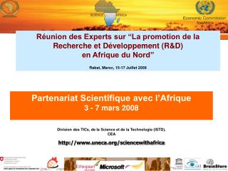 Partenariat Scientifique avec l’Afrique 3 - 7 mars 2008