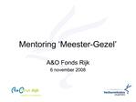 Mentoring Meester-Gezel