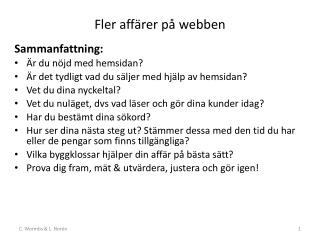 Fler affärer på webben