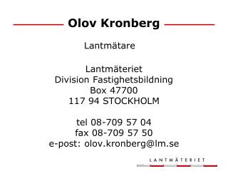 Olov Kronberg