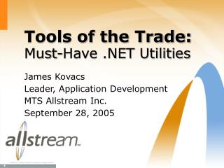 Tools of the Trade: Must-Have .NET Utilities