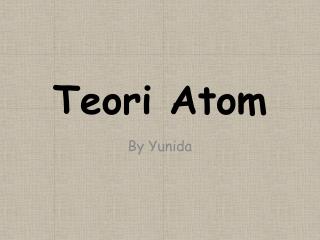 Teori Atom