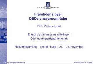 Framtidens byer OEDs ansvarsområder