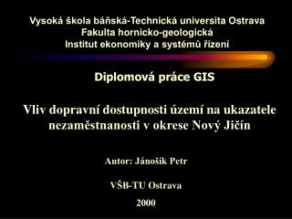 Diplomová práce GIS