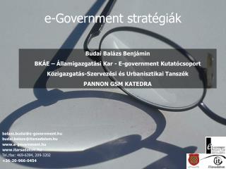 e-Government stratégiák