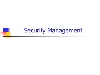 Security Management