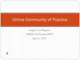 Online Community of Practice