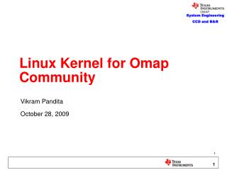 Linux Kernel for Omap Community