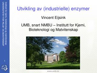 Utvikling av (industrielle) enzymer Vincent Eijsink