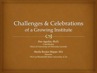 Challenges &amp; Celebrations of a Growing Institute