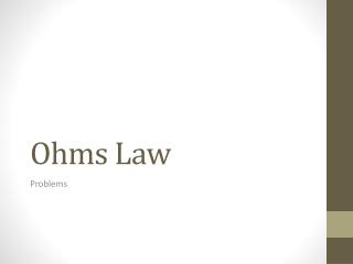 Ohms Law