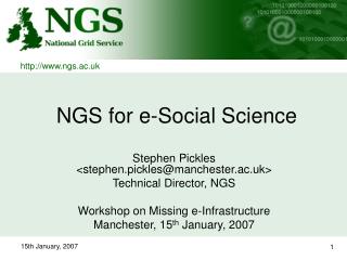 NGS for e-Social Science