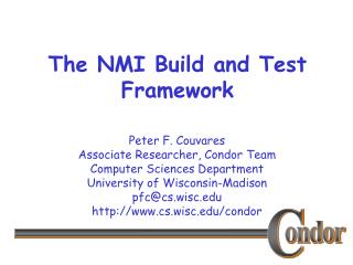 The NMI Build and Test Framework