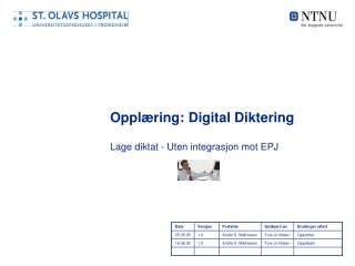 Opplæring: Digital Diktering