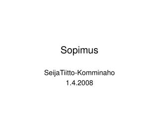 Sopimus