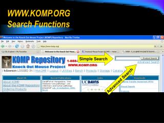 WWW.KOMP.ORG Search Functions