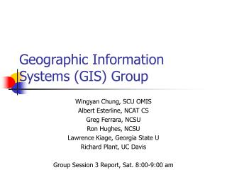 Geographic Information Systems (GIS) Group