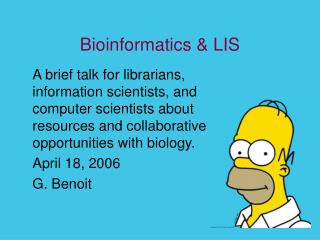 Bioinformatics &amp; LIS