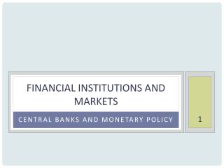 Financial Institutions and Markets