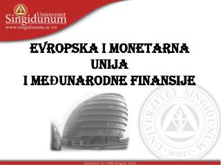 EVROPSKA I MONETARNA UNIJA I MEĐUNARODNE FINANSIJE