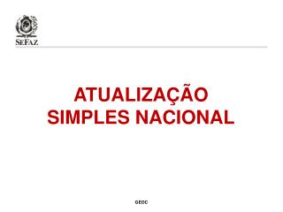 ATUALIZAÇÃO SIMPLES NACIONAL