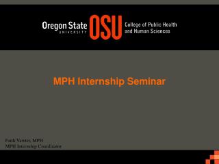 MPH Internship Seminar