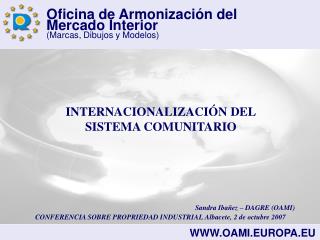 INTERNACIONALIZACIÓN DEL SISTEMA COMUNITARIO