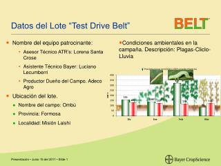Datos del Lote “Test Drive Belt”