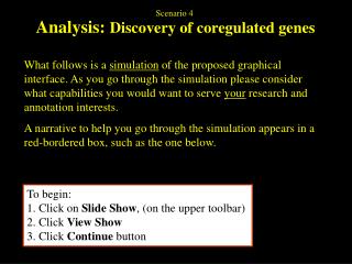 Analysis: Discovery of coregulated genes