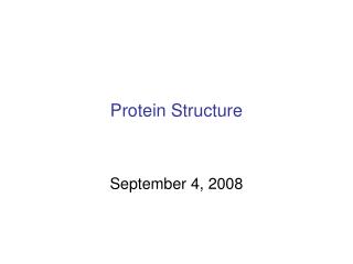 Protein Structure