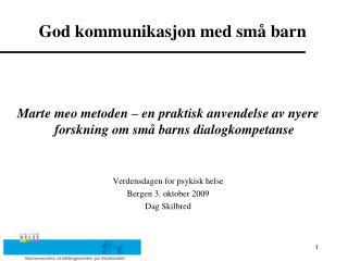 God kommunikasjon med små barn