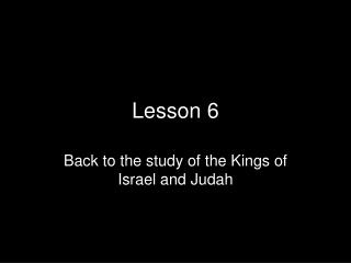 Lesson 6