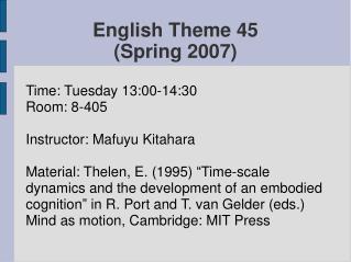 English Theme 45 (Spring 2007)