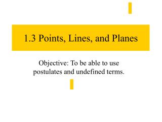 1.3 Points, Lines, and Planes