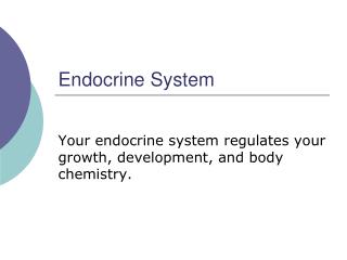 Endocrine System