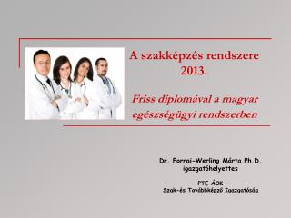 A szakképzés rendszere 2013. Friss diplomával a magyar egészségügyi rendszerben