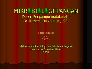 MIKROBIOLOGI PANGAN