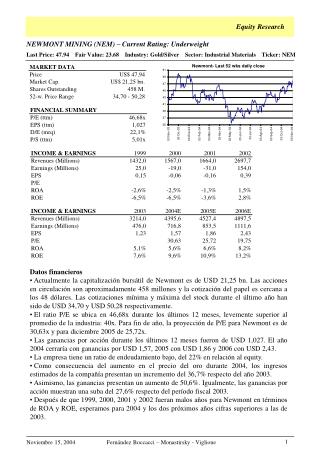 Datos financieros