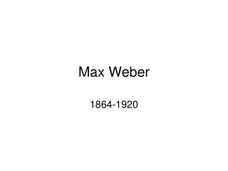 Max Weber