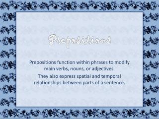 Prepositions