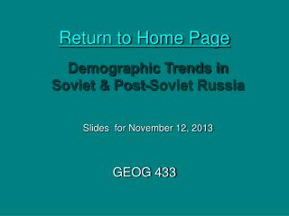 Return to Home Page