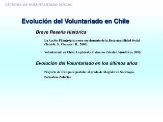 Evolución del Voluntariado en Chile