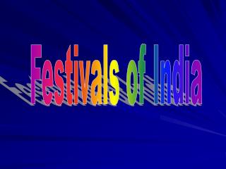 Festivals of India