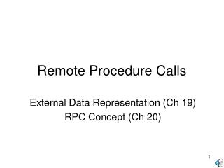 Remote Procedure Calls