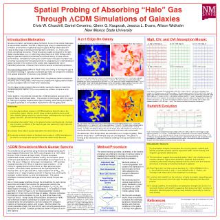 Spatial Probing of Absorbing “Halo” Gas Through  CDM Simulations of Galaxies