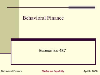 Behavioral Finance