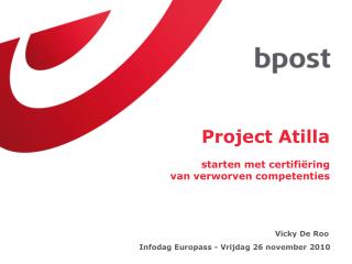 Project Atilla starten met certifiëring van verworven competenties